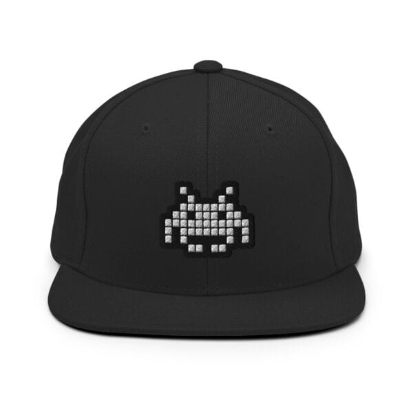 “The Space Invader” Snapback Cap - Black - Image 6