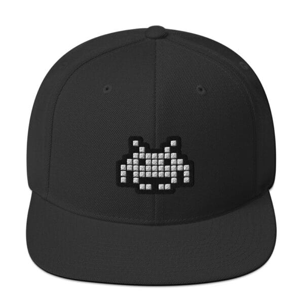 “The Space Invader” Snapback Cap - Black - Image 7