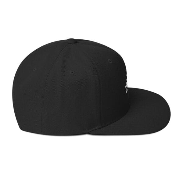 “The Space Invader” Snapback Cap - Black - Image 4