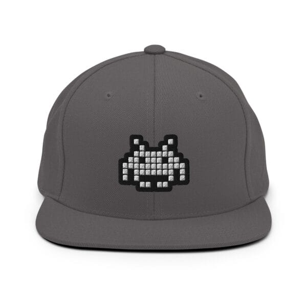 “The Space Invader” Snapback Cap - Grey - Image 6
