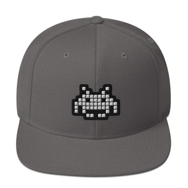 “The Space Invader” Snapback Cap - Grey