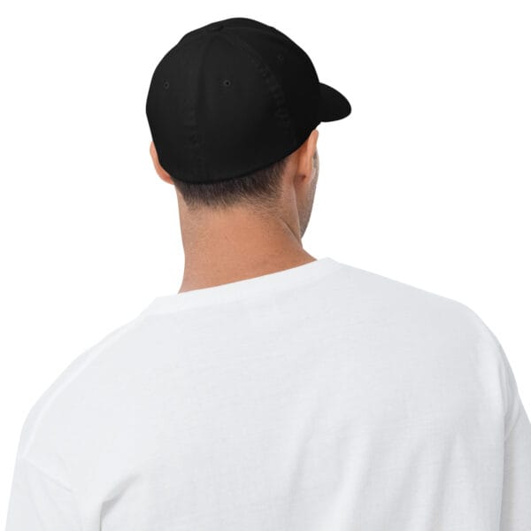 “The Space Invader” Flexfit Cap - Black - Image 3