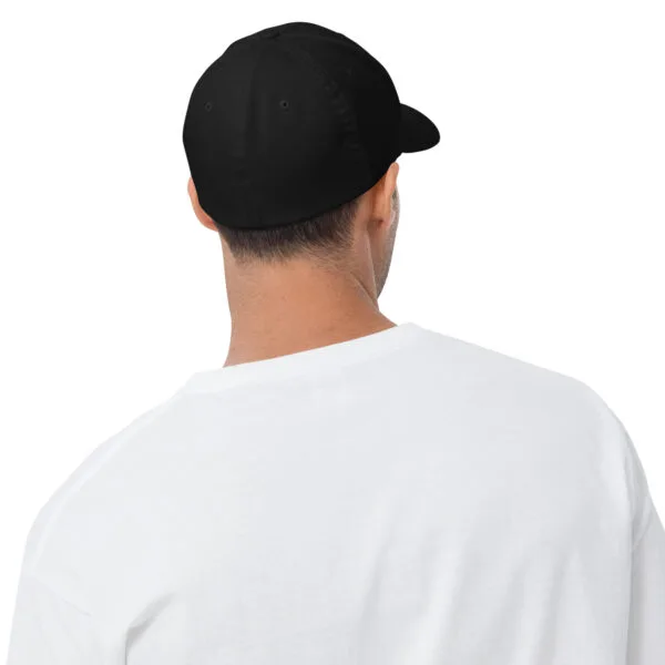 “The Space Invader” Flexfit Cap - Black - Image 3