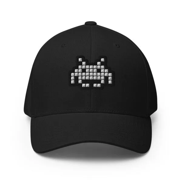 “The Space Invader” Flexfit Cap - Black - Image 7