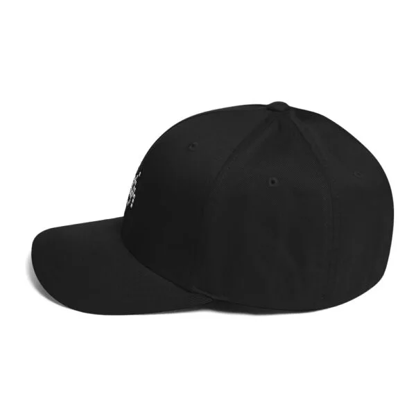 “The Space Invader” Flexfit Cap - Black - Image 6