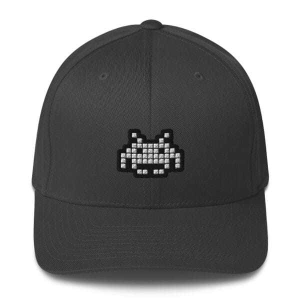“The Space Invader” Flexfit Cap - Dark Grey