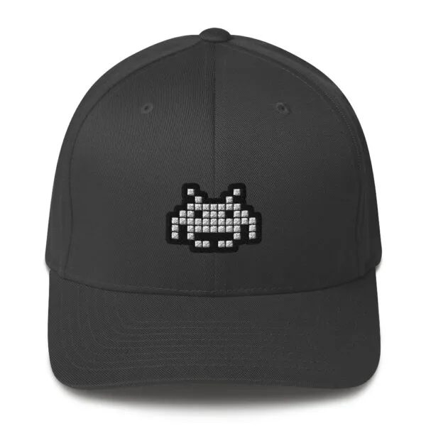 “The Space Invader” Flexfit Cap - Dark Grey