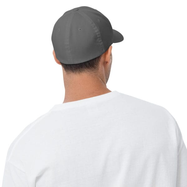 “The Space Invader” Flexfit Cap - Grey - Image 3