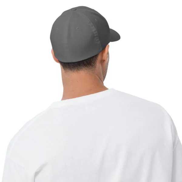 “The Space Invader” Flexfit Cap - Grey - Image 3