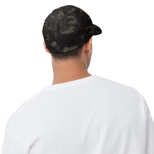 “The Space Invader” Flexfit Cap - Dark Camo - Image 3