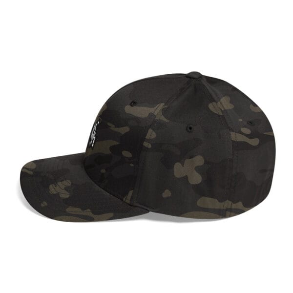 “The Space Invader” Flexfit Cap - Dark Camo - Image 6