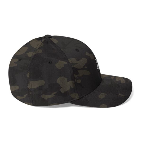 “The Space Invader” Flexfit Cap - Dark Camo - Image 5