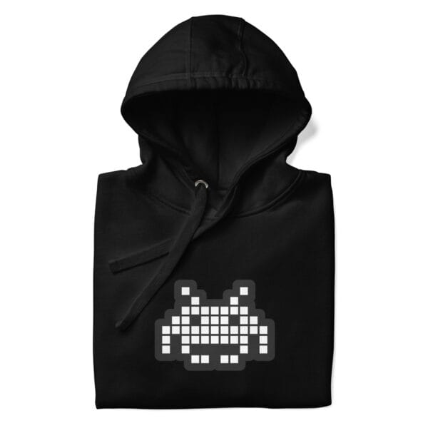 “The Space Invader” Premium Hoodie - Black - Image 6