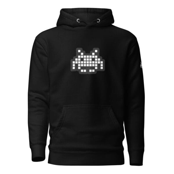 “The Space Invader” Premium Hoodie - Black - Image 14
