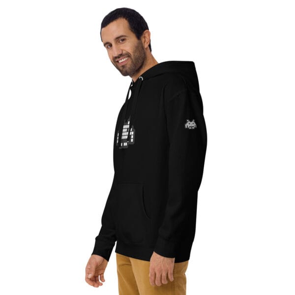 “The Space Invader” Premium Hoodie - Black - Image 15