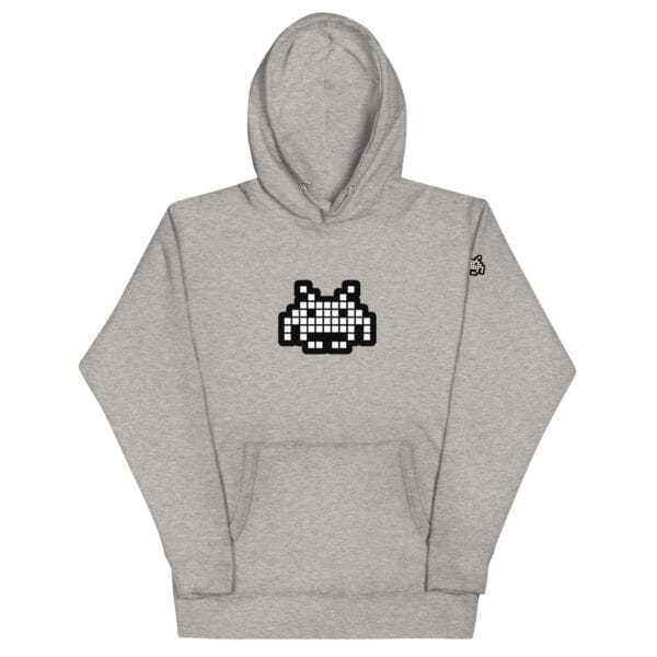 “The Space Invader” Premium Hoodie - Grey - Image 13