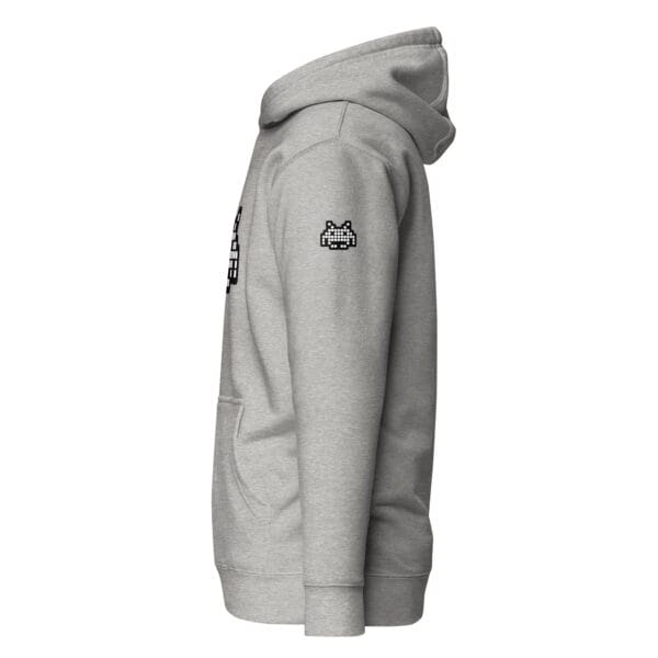 “The Space Invader” Premium Hoodie - Grey - Image 7