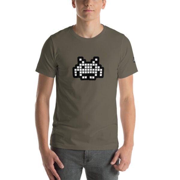 “The Space Invader” Premium T-Shirt - Army Green - Image 9