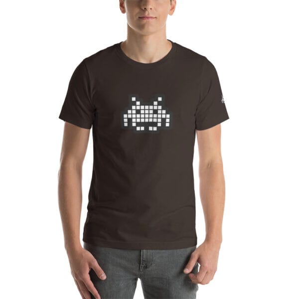“The Space Invader” Premium T-Shirt - Brown - Image 11