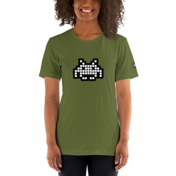 “The Space Invader” Premium T-Shirt - Olive Green - Image 7