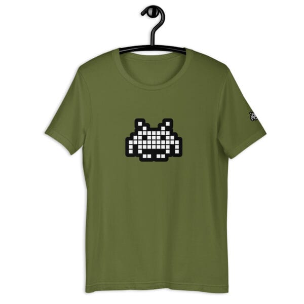 “The Space Invader” Premium T-Shirt - Olive Green - Image 8