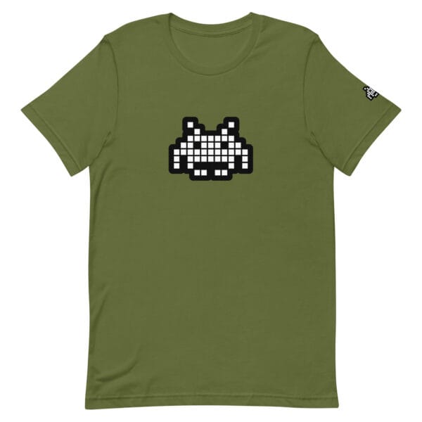 “The Space Invader” Premium T-Shirt - Olive Green - Image 9