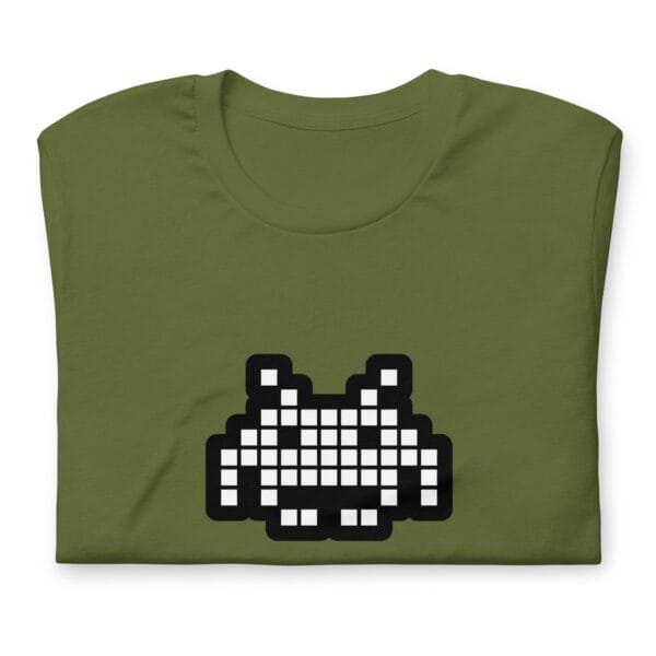 “The Space Invader” Premium T-Shirt - Olive Green - Image 11