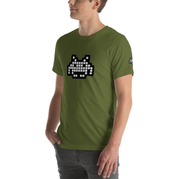 “The Space Invader” Premium T-Shirt - Olive Green - Image 17