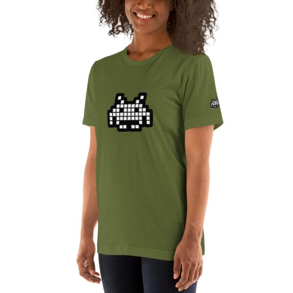 “The Space Invader” Premium T-Shirt - Olive Green - Image 19