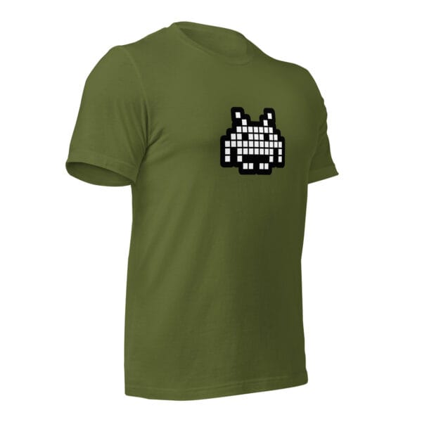“The Space Invader” Premium T-Shirt - Olive Green - Image 3